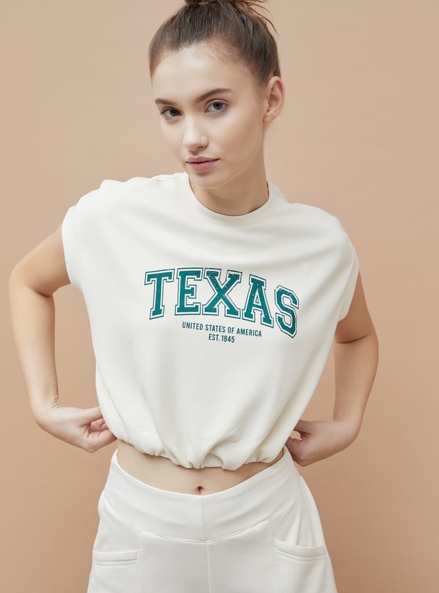 KAPPA Printed Sports Crop T-shirt