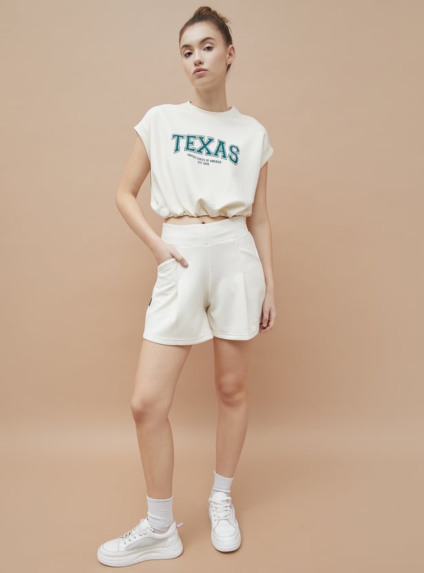 KAPPA Printed Sports Crop T-shirt