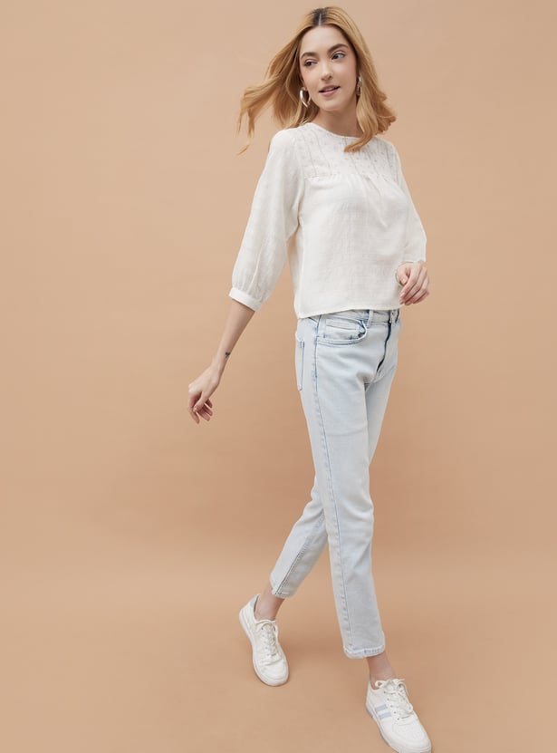 FAME FOREVER Textured Top