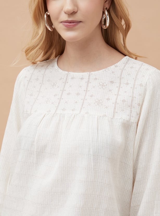 FAME FOREVER Textured Top