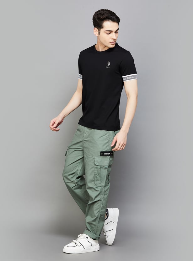 UNITED COLORS OF BENETTON Self-Checked Slim Straight Cargos