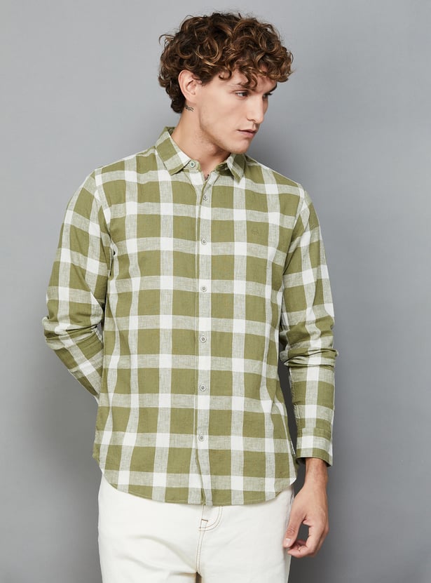 Benetton Gingham Cotton Jacket 8Y