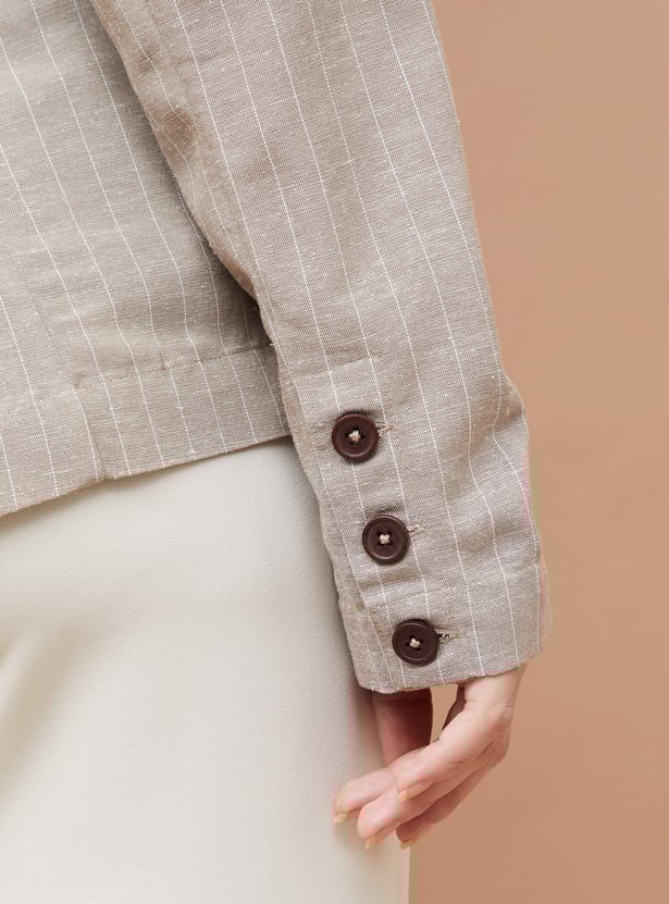 CODE CLASSIC Striped Single Breasted Blazer