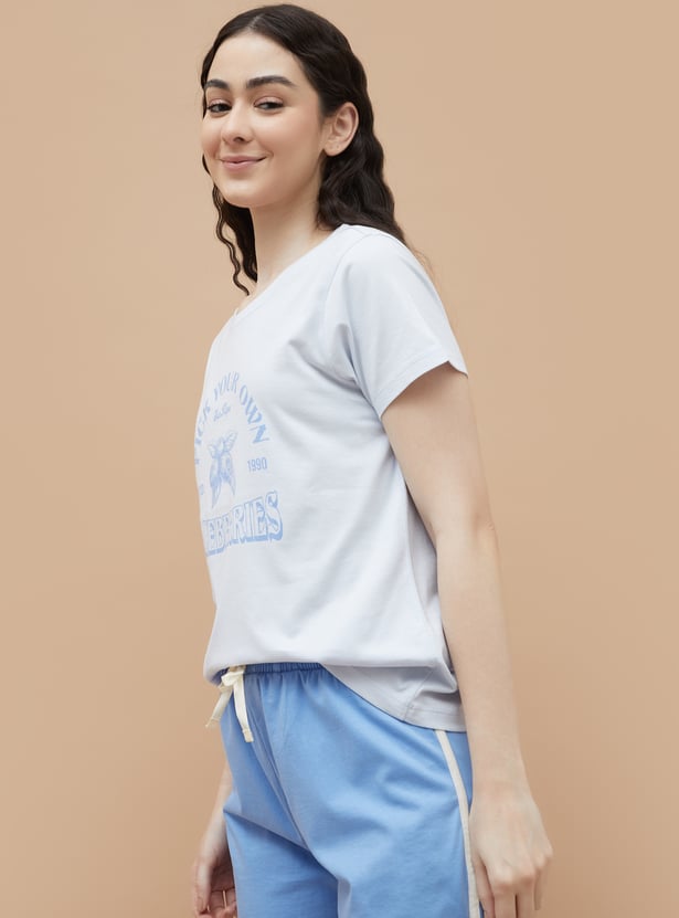 GINGER Printed Loungewear T-shirt