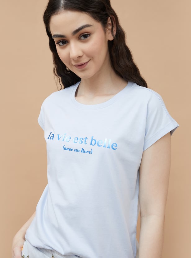 GINGER Metallic Print Lounge T-shirt