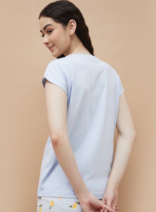GINGER Metallic Print Lounge T-shirt