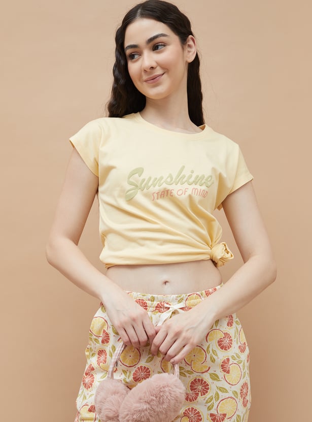 GINGER Printed Loungewear T-shirt