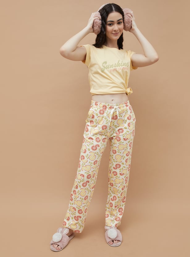 GINGER Printed Loungewear T-shirt