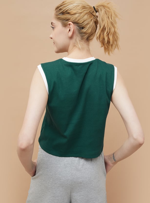KAPPA Printed Cropped Sports T-shirt