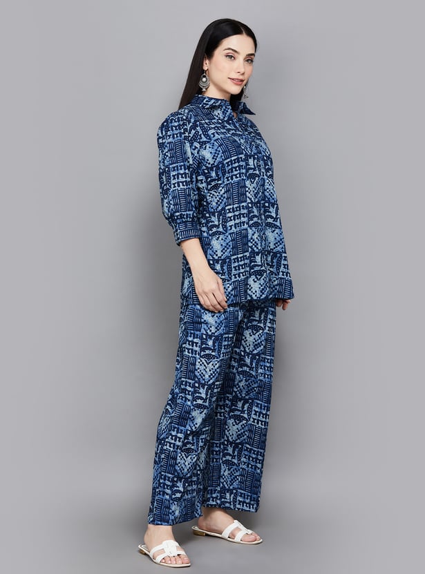LIBAS Printed Relaxed Fit Co-ord Set