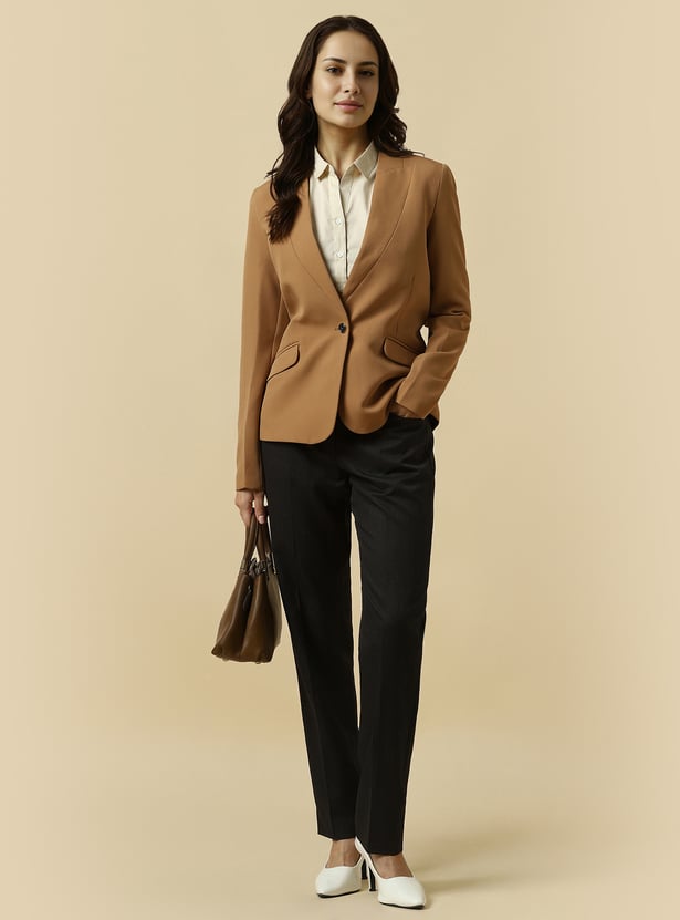 ALLEN SOLLY Solid Regular Fit Blazer