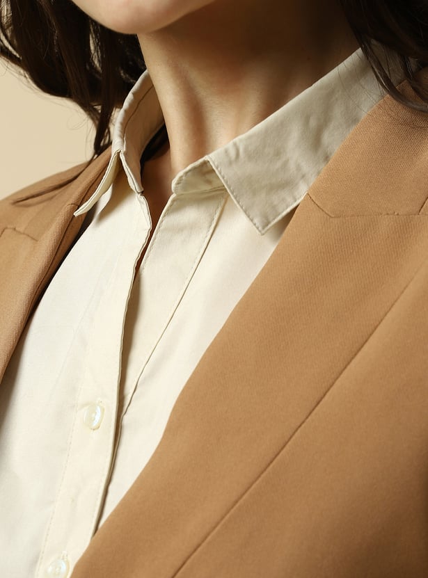 ALLEN SOLLY Solid Regular Fit Blazer