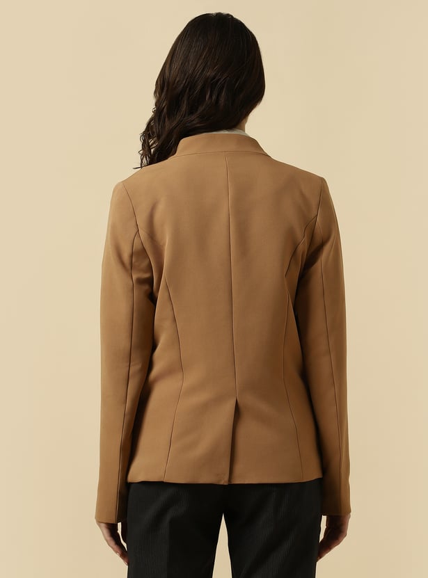 ALLEN SOLLY Solid Regular Fit Blazer