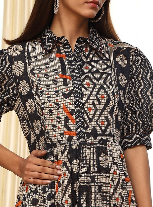 BIBA Printed A-line Ethnic Dress