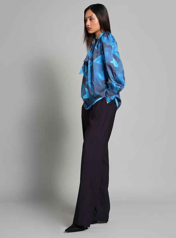 AND Printed Tie-Up Neck Top