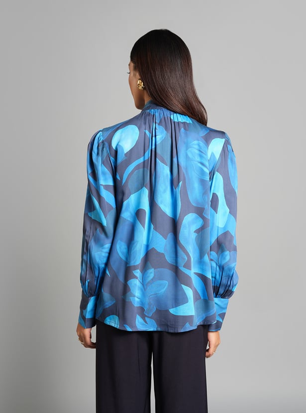 AND Printed Tie-Up Neck Top