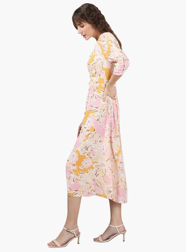 VERO MODA Botanical Print A-Line Dress