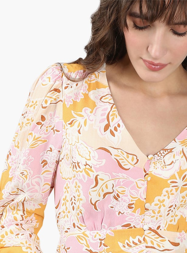 VERO MODA Botanical Print A-Line Dress