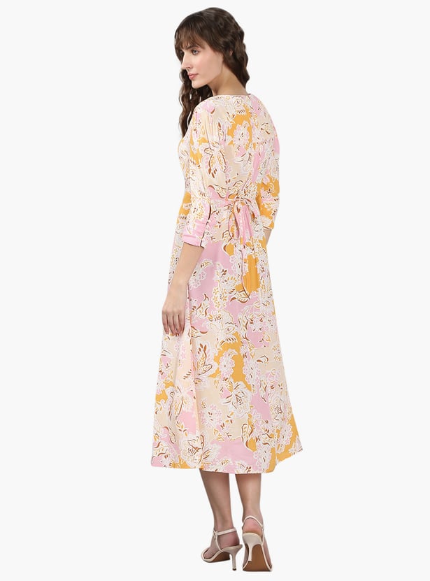 VERO MODA Botanical Print A-Line Dress