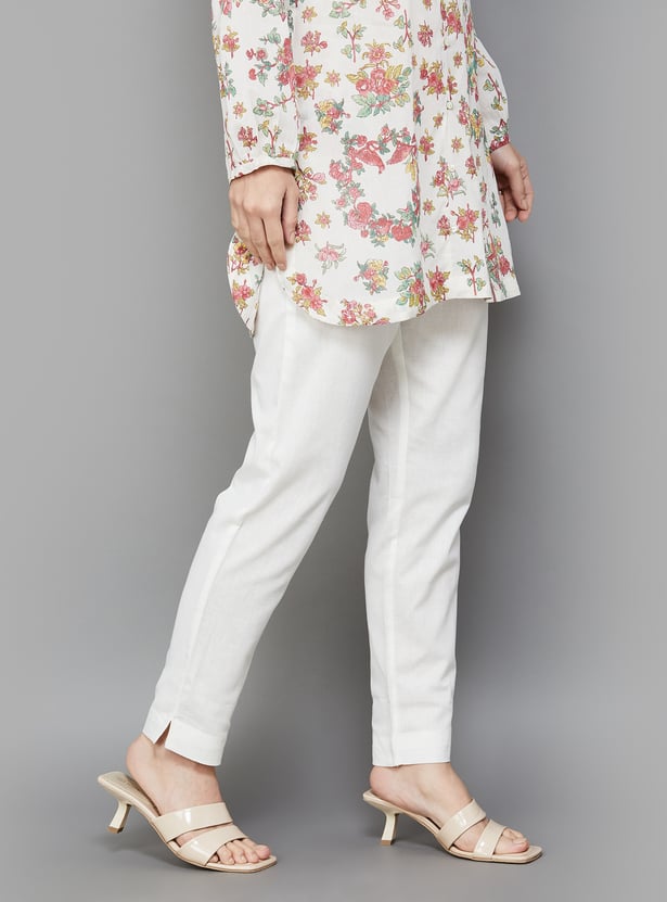 Buy W Solid Straight Pants from W at just INR 1099.0