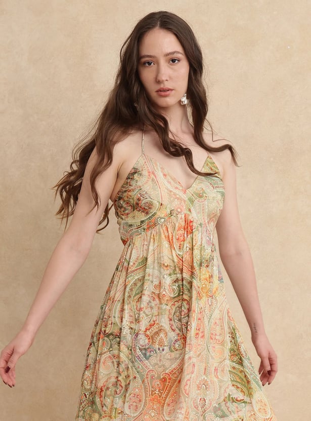RAREISM Bohemian Print Maxi Dress