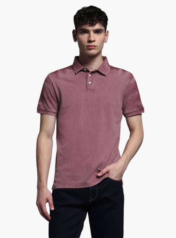 Buy JACK JONES Solid Knit Polo T-shirt from JACK JONES at just