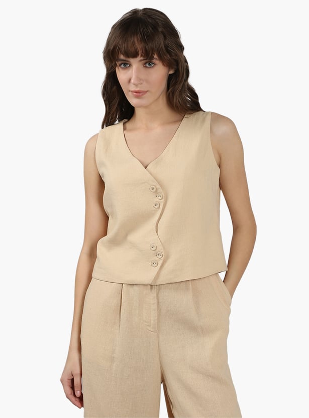 VERO MODA Solid Waistcoat