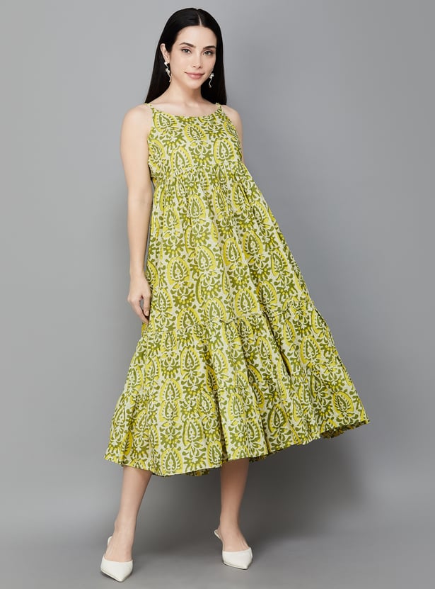 LIBAS Printed Flared Dress