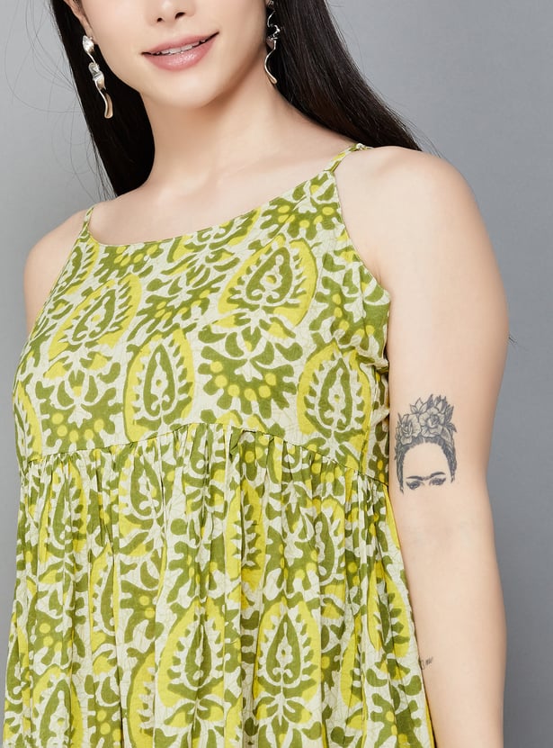 LIBAS Printed Flared Dress