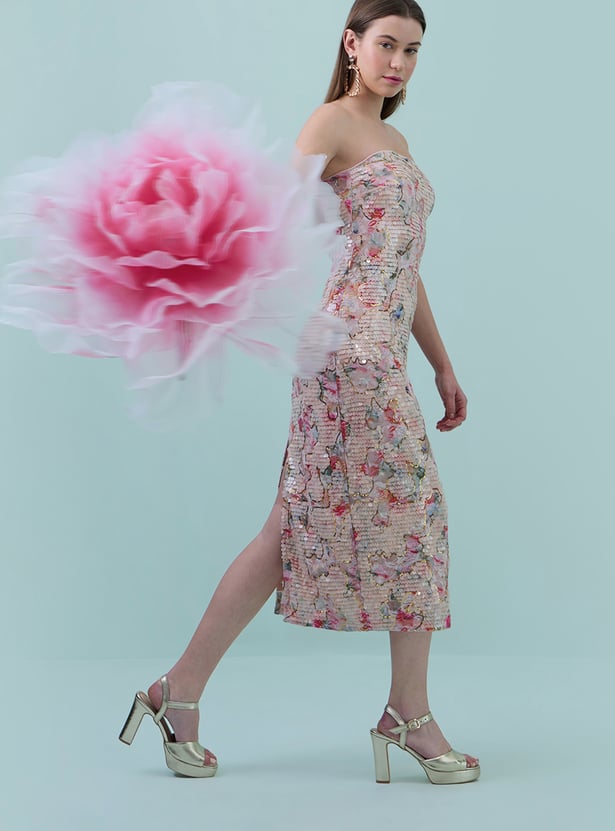 Hot Pink Heels Pink Dress With Blue Shoes Hot Pink Shoes Black - Main Image