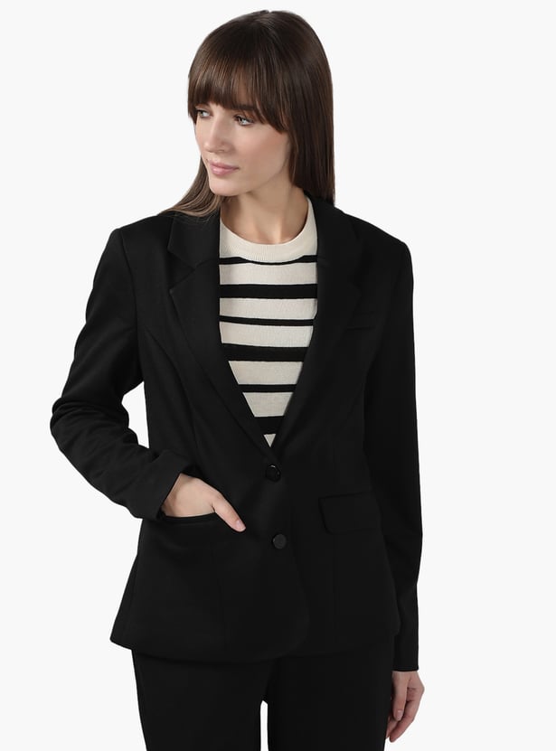 VERO MODA Solid Single Breasted Blazer
