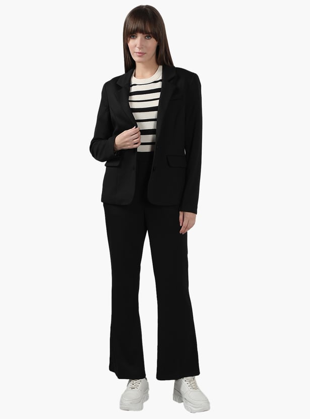 VERO MODA Solid Single Breasted Blazer