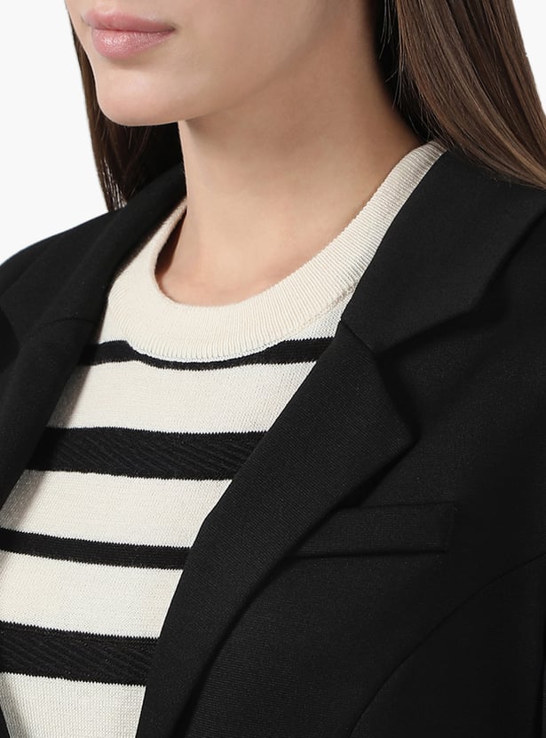 VERO MODA Solid Single Breasted Blazer