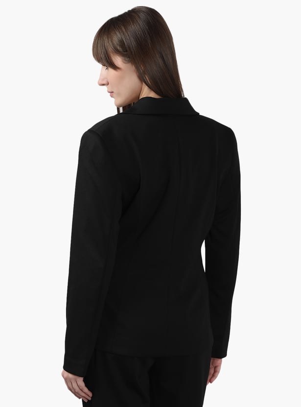 VERO MODA Solid Single Breasted Blazer