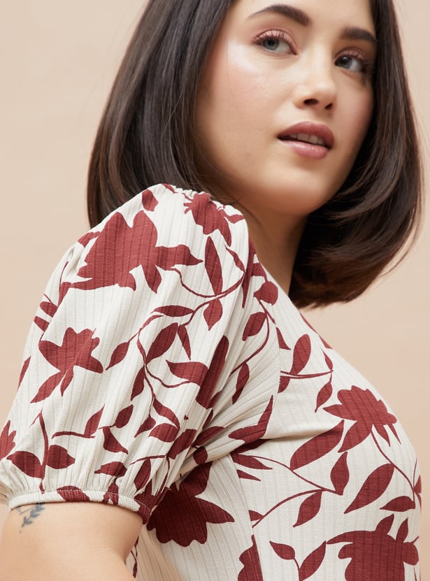 CODE Floral Print Top