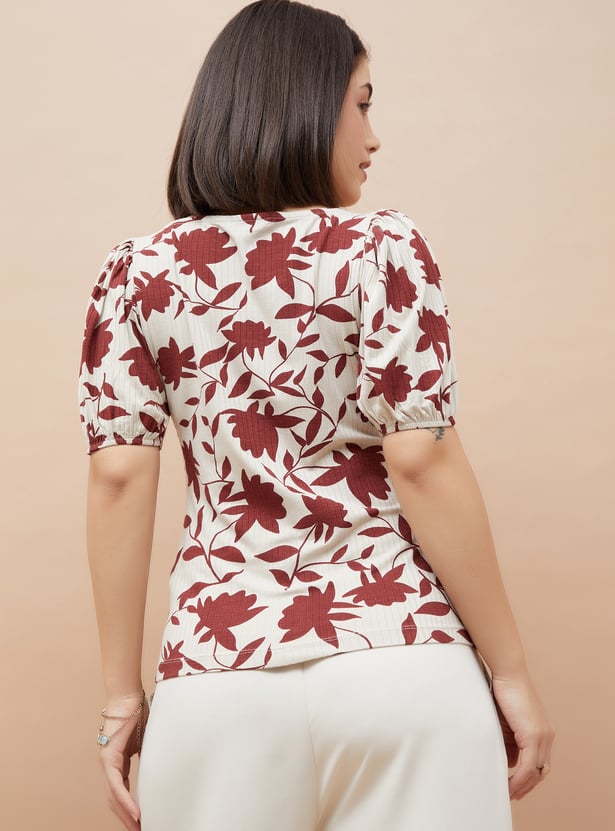 CODE Floral Print Top