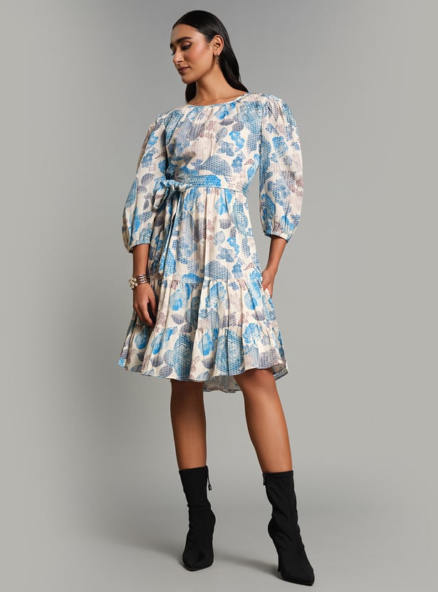 AND Floral Printed A-Line Dress