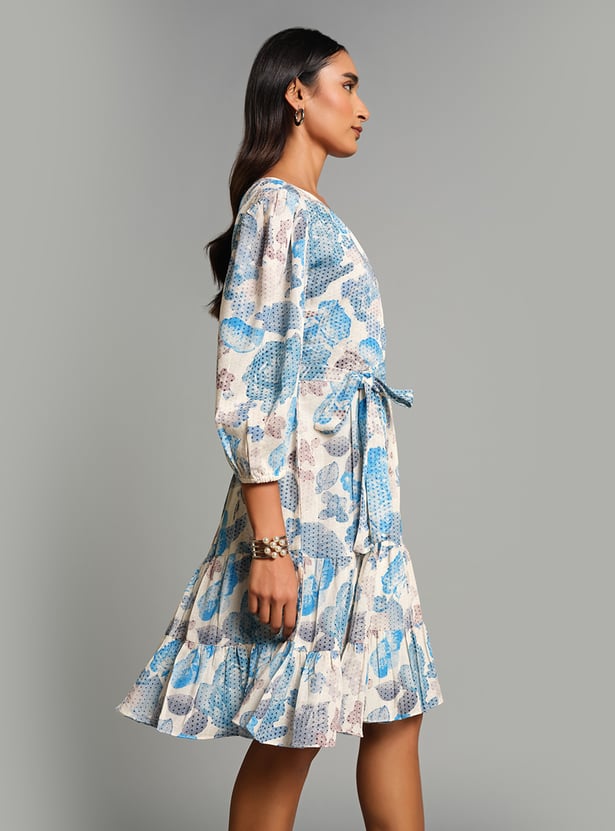 AND Floral Printed A-Line Dress