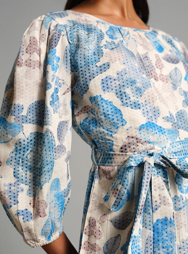 AND Floral Printed A-Line Dress