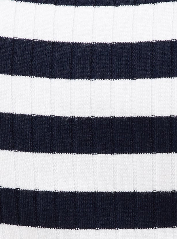 CODE CLASSIC Striped V-neck Sleeveless Top