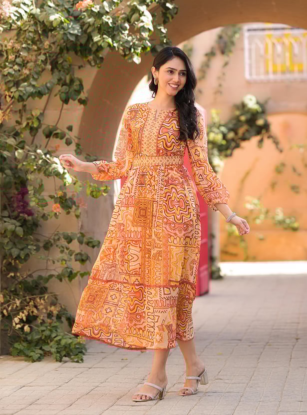 JUNIPER Printed A-line Dress