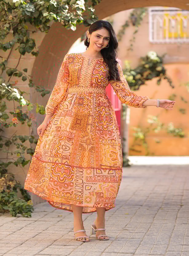 JUNIPER Printed A-line Dress