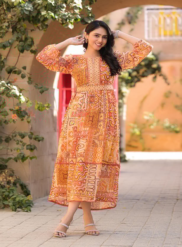 JUNIPER Printed A-line Dress