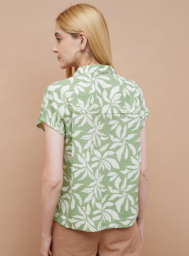 FAME FOREVER Floral Print Top