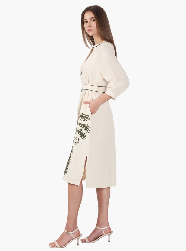 VERO MODA Embroidered A-line Dress