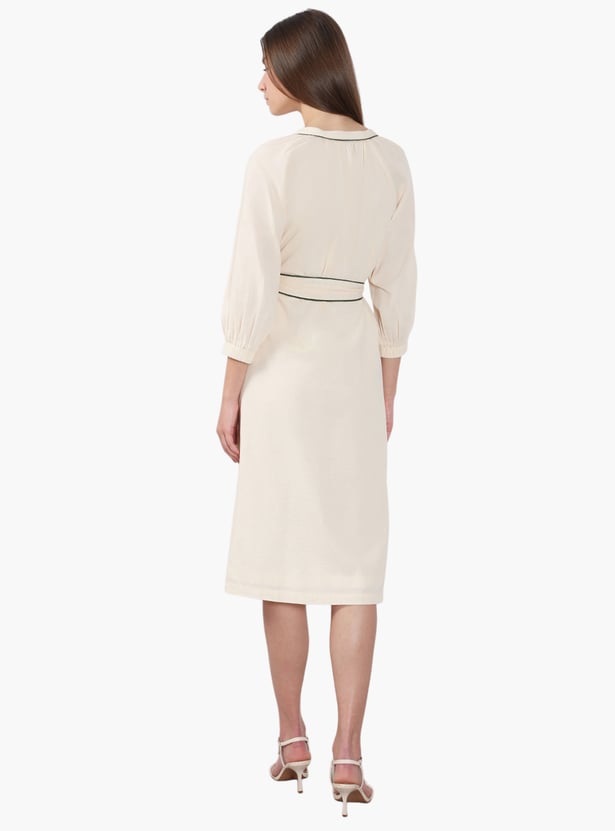 VERO MODA Embroidered A-line Dress