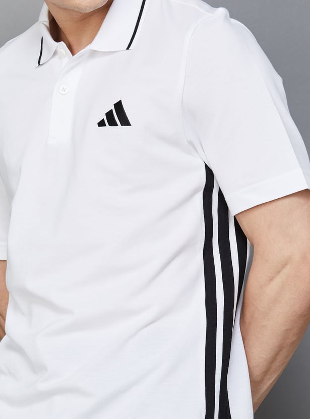 Short Sleeve Adidas White Polo Adidas Originals Waffle Short
