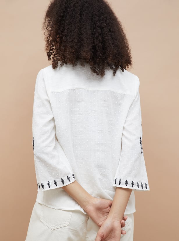 FAME FOREVER Embroidered Top