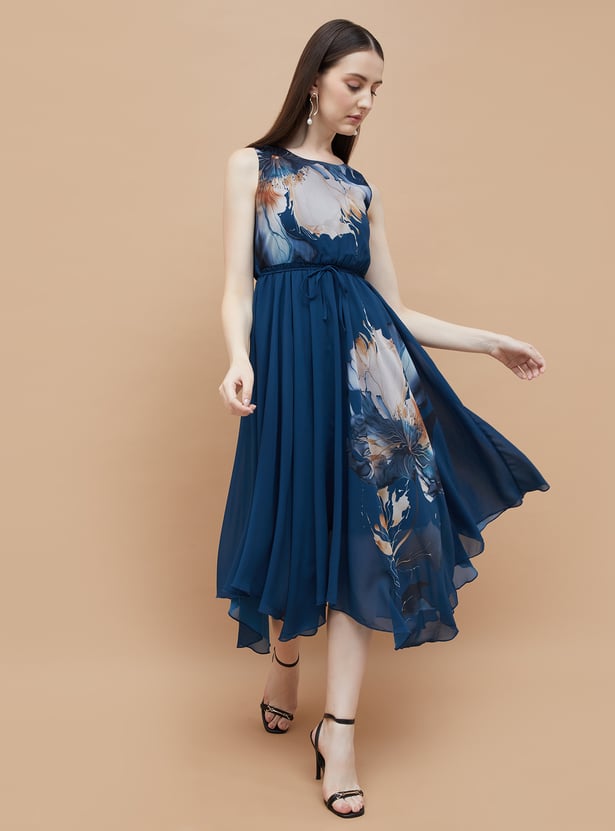 Culture Code Full Size Short Sleeve Ruffled Asymmetric Hem Dress main image 1