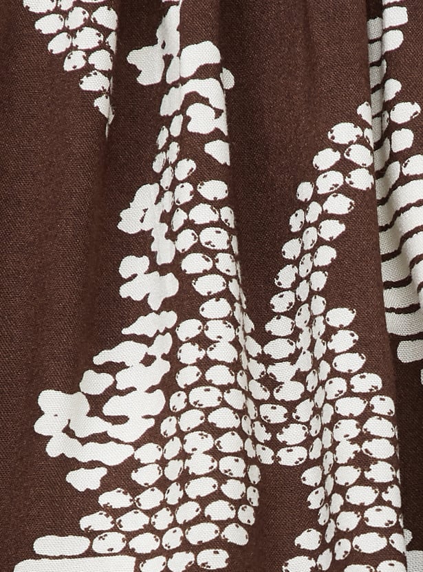 GINGER Printed Sleeveless A-Line Dress
